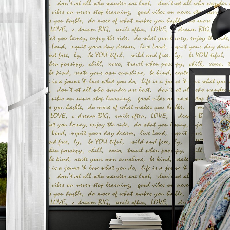 Ebern Designs O'Shaughnessy Dream Big Script 16.5' L x 20.5" W Peel and